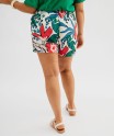 Short fluide à motifs fleuris femme grande taille